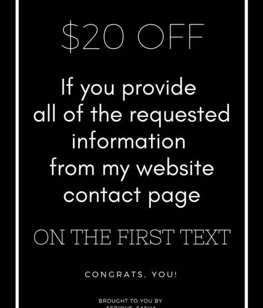 ◦ | Visiting Brandon Sept 21st - 24th | ◦ Sasha ◦ |